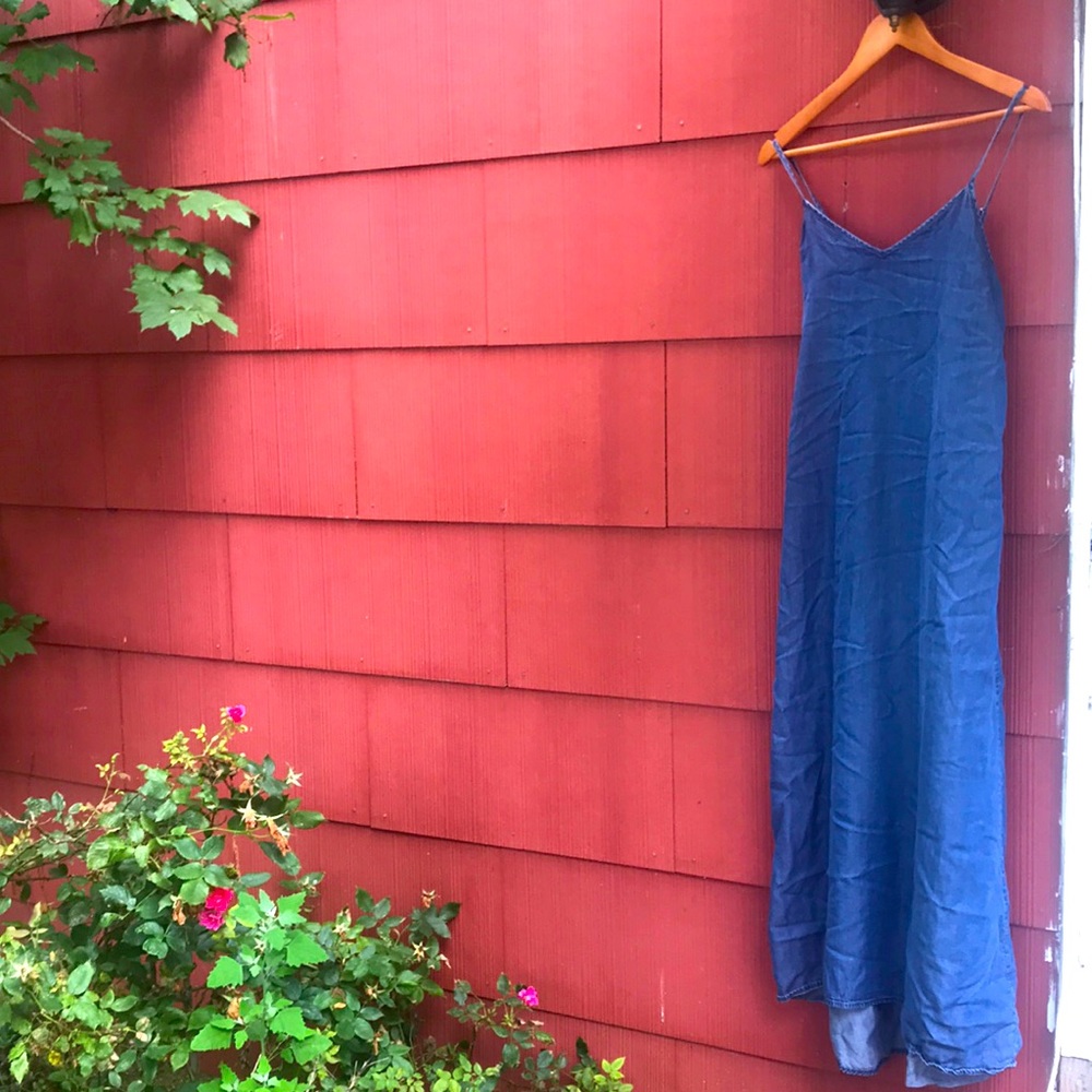 GAP long light denim dress size xs/s